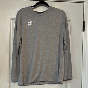 Hurley Gray Long Sleeve Tee with Crew Neck